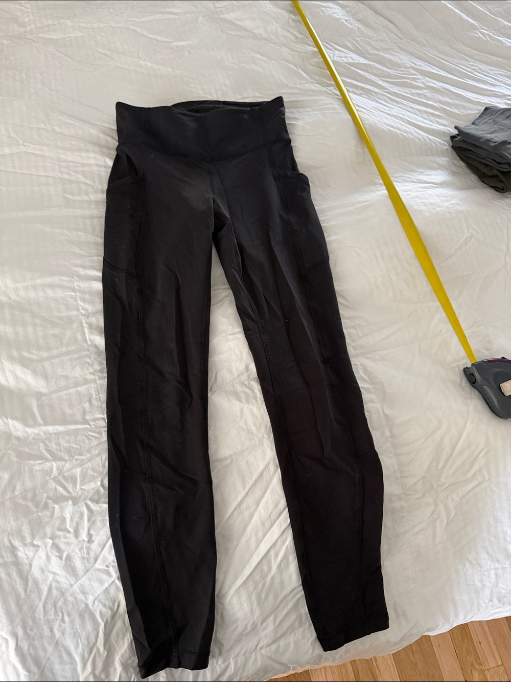 lululemon athletica Black High-Rise Workout Leggings with Side Pockets